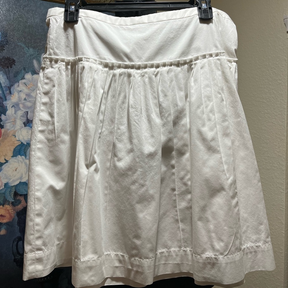 J. Crew White A-Line Skirt